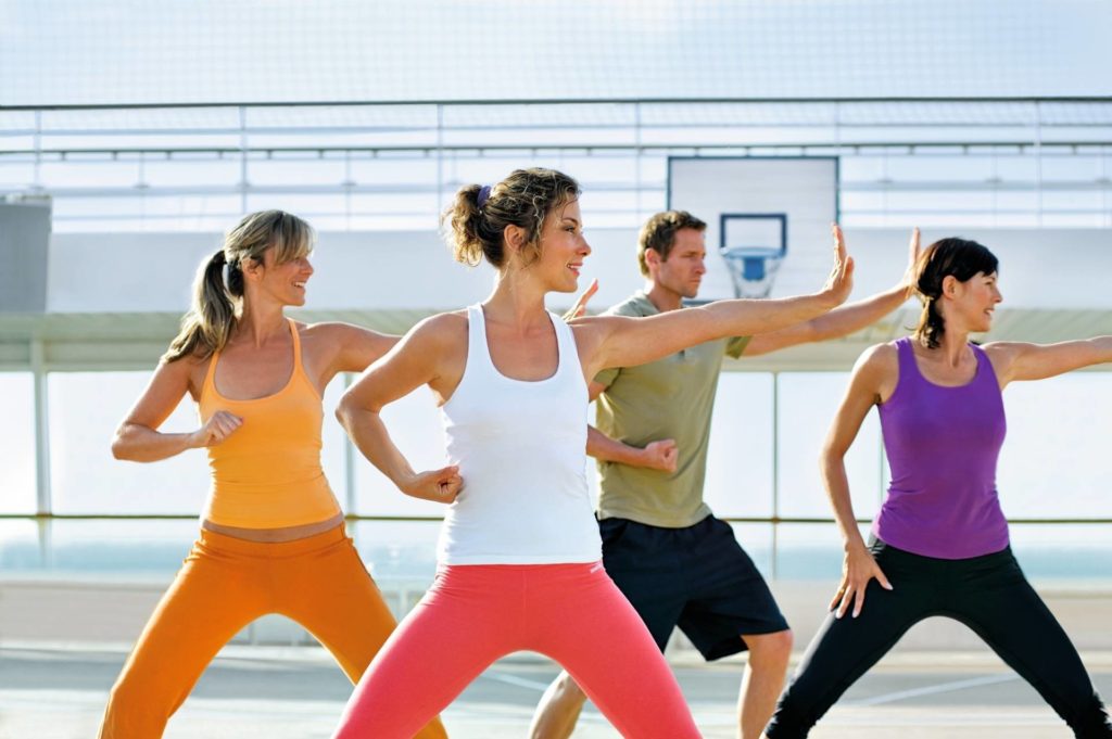 Fitnesskurs auf AIDA Schiff