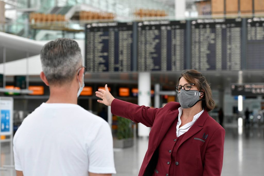 Maskenpflicht am Flughafen München
