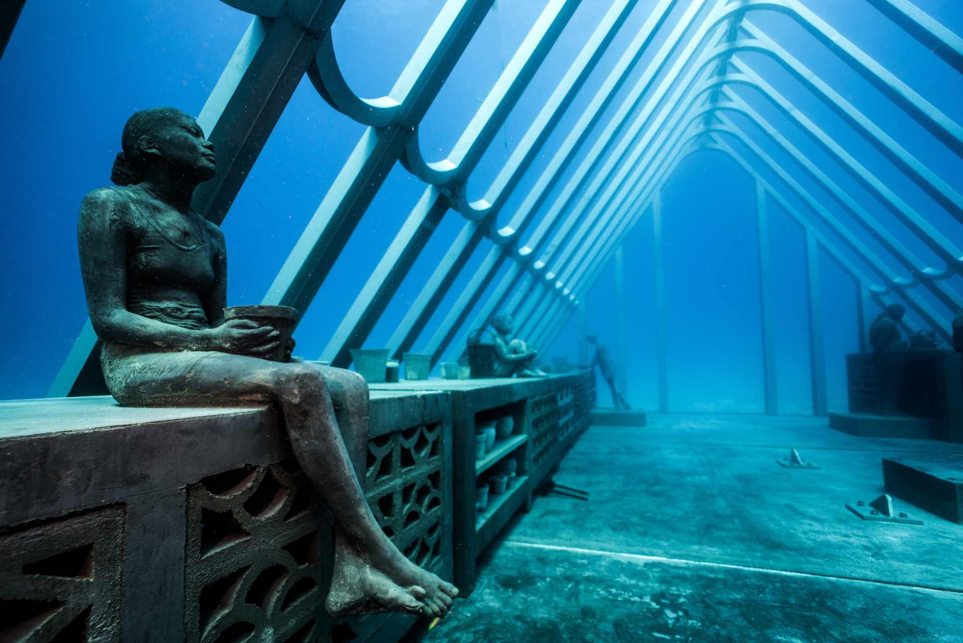 Skulpturen im Unterwasser-Museum von Townsville