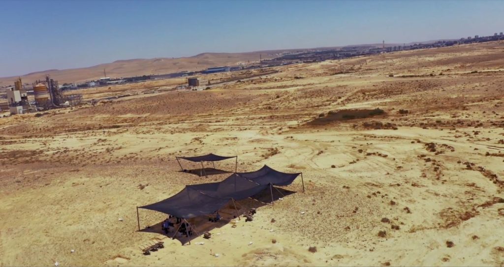Ausgrabungsstätte bei Dimona in der Wüste Negev