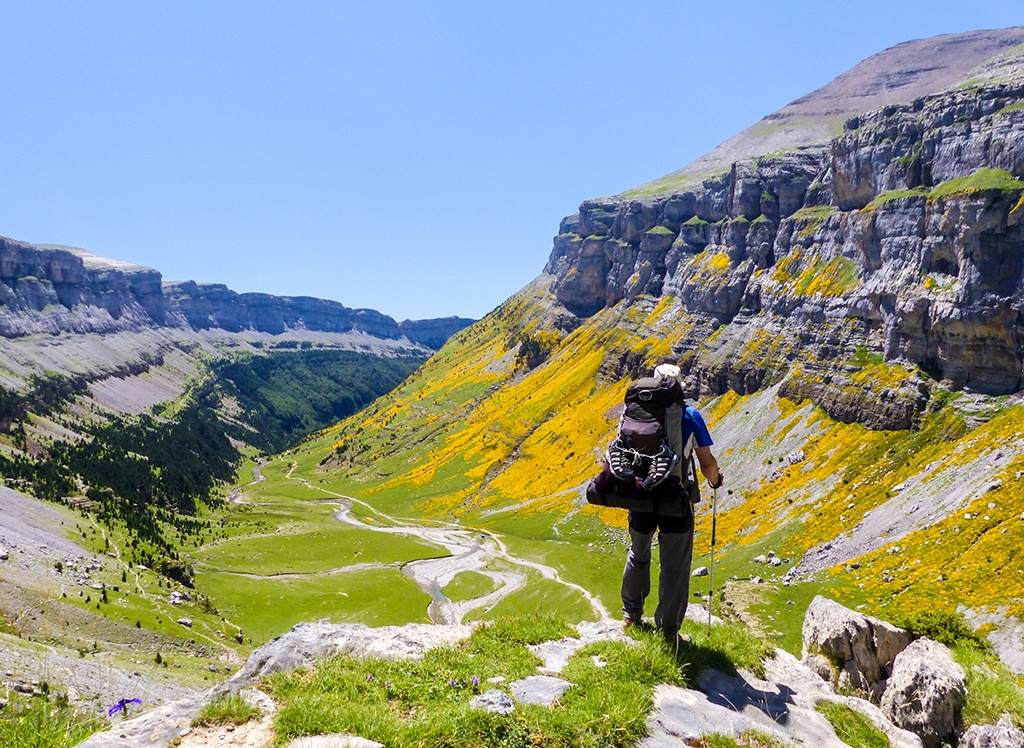 Blick in das Tal von Ordesa in den Pyrenäen