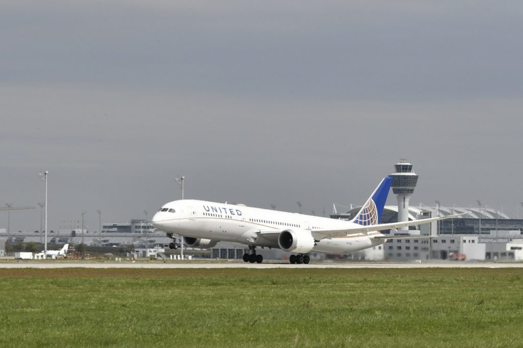 United Airlines Boeing 787-9 Dreamliner am Flughafen München