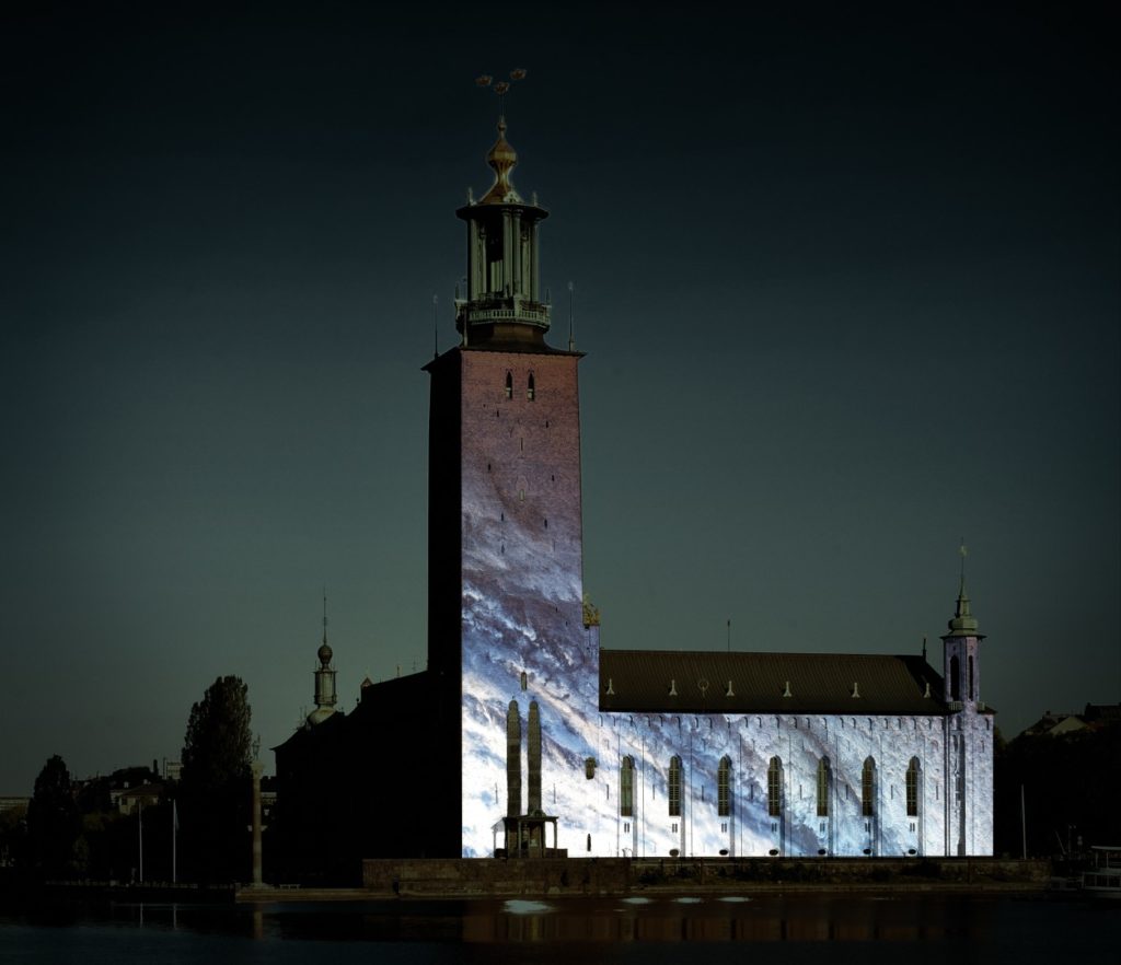 Lichtillumination Stockholm Nobelwoche