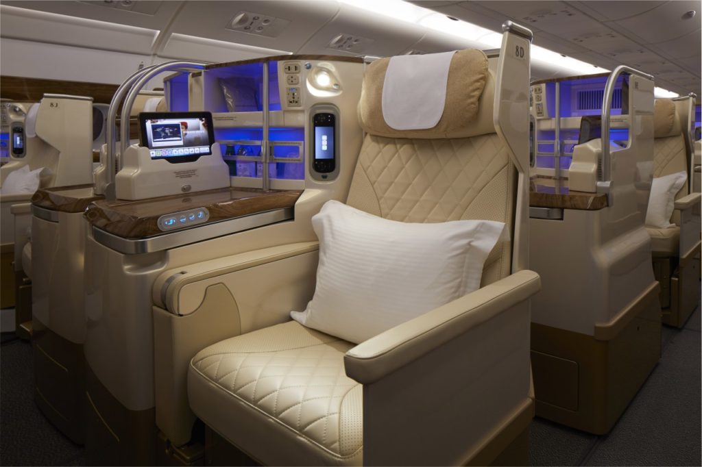 Neue Emirates A380-Business Class