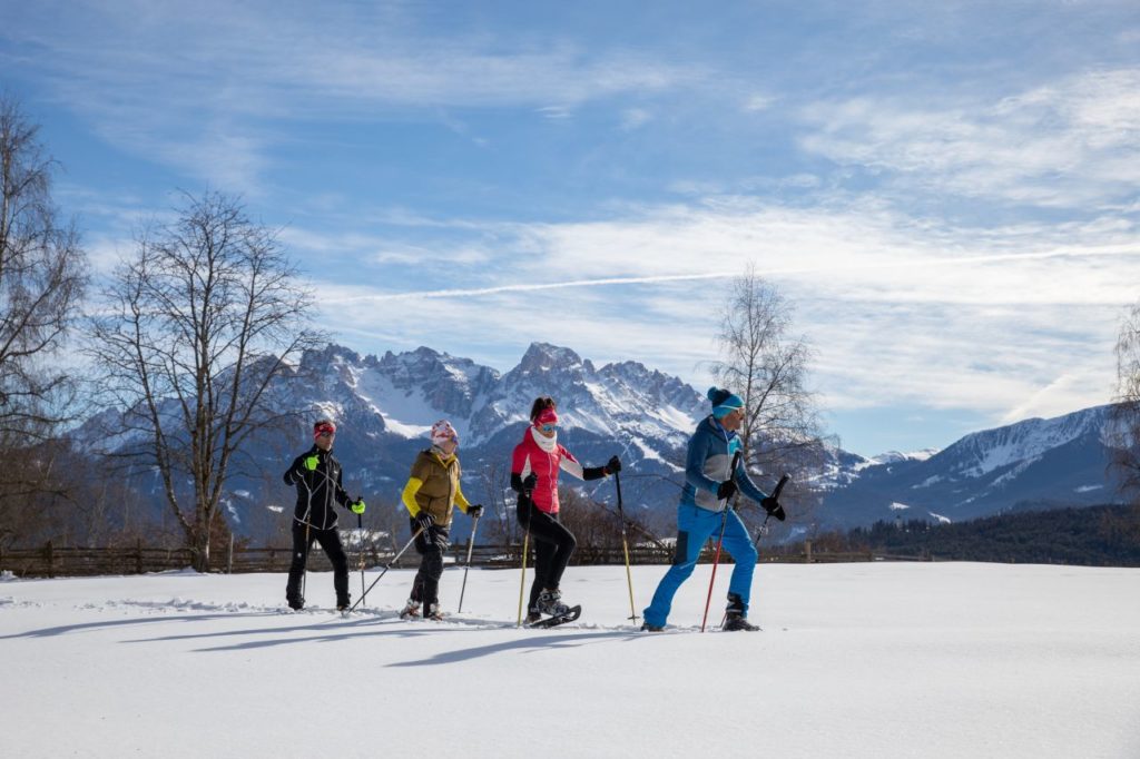 Schneeschuhwanderer im Eggental