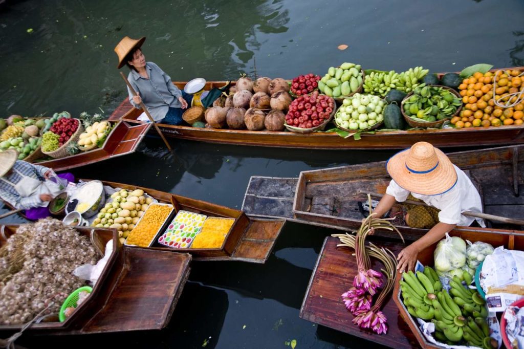 Schwimmender Markt von Don Manora Bangkok