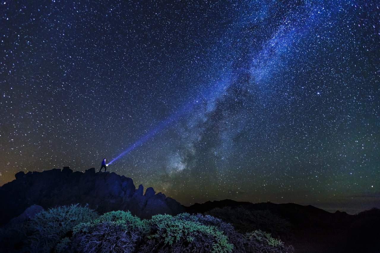 Sternenklarer Nachthimmel über La Palma