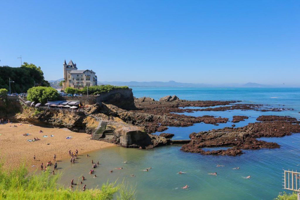 Strand von Port Vieux in Biarritz