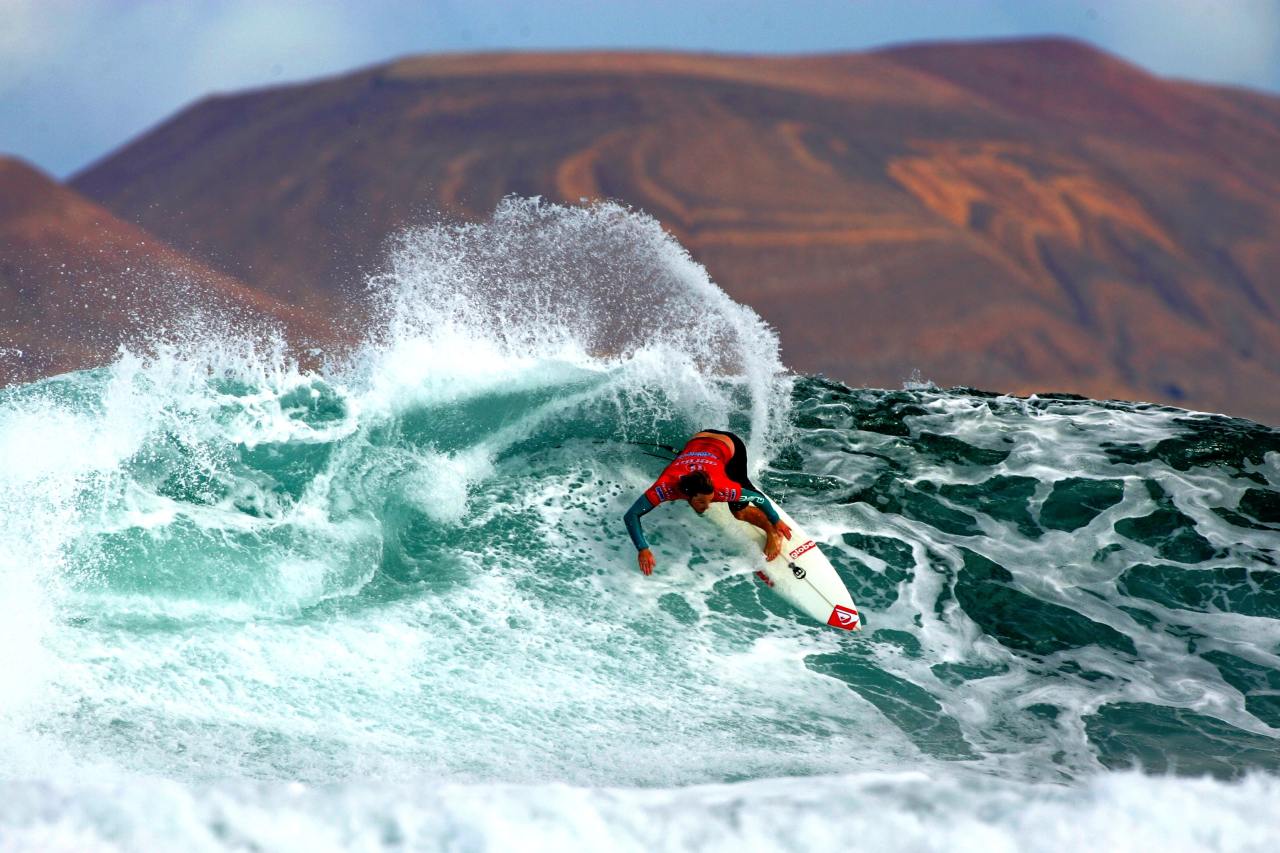 Surf-Profi Nic Muscroft beim Islas Canarias Santa Pro 2009