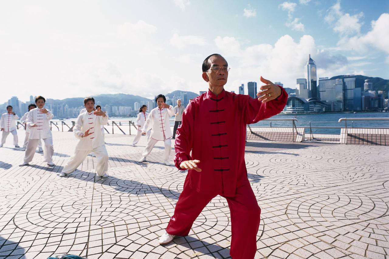 Tai Chi-Gruppe in Hongkong