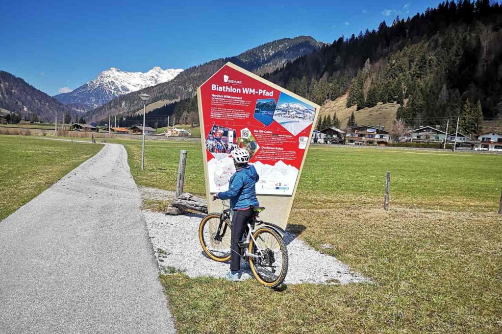 Biathlon WM Pfad Hochfilzen mit dem E-Bike