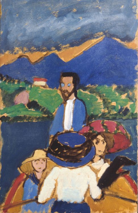 Gabriele Münter Bootsfahrt mit Kandinsky