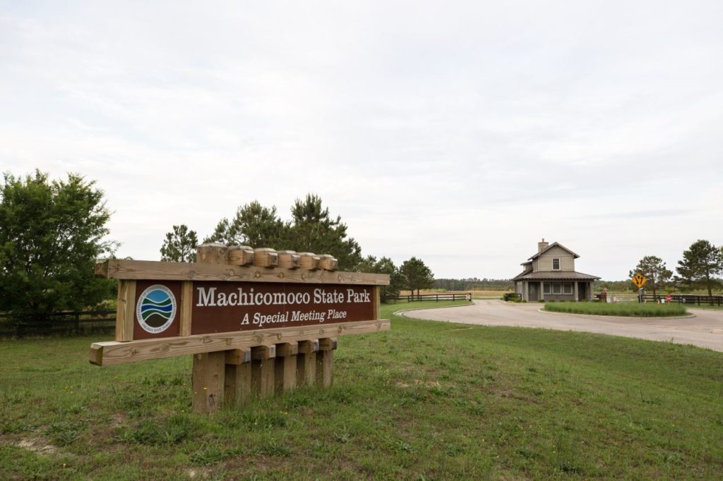 Wegweiser Machicomoco State Park