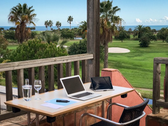 Homeoffice Algarve Golfplatz