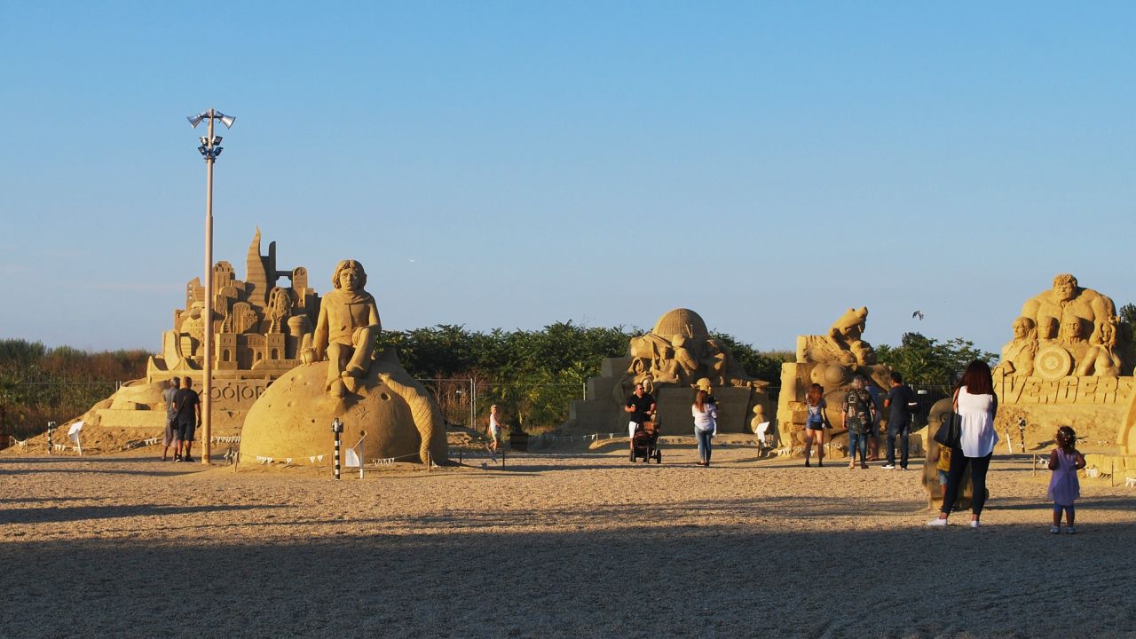 Sandskulpturen Strand Burgas