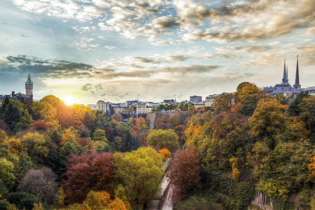 Petrus-Tal mit der Oberstadt von Luxemburg