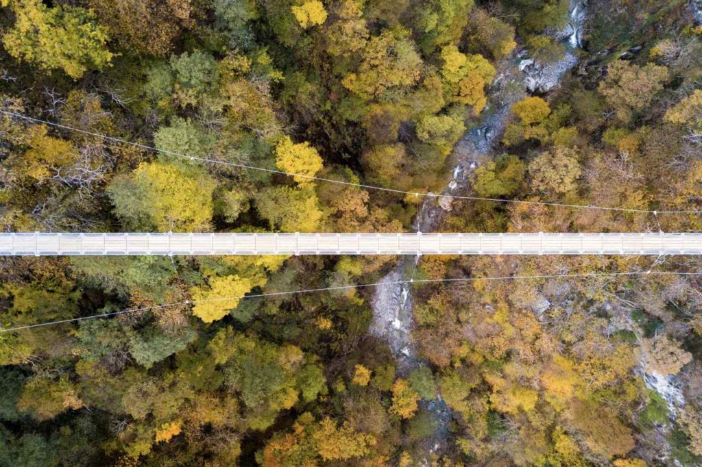 Ponte Tibetano - tibetischen Brücke Carasc