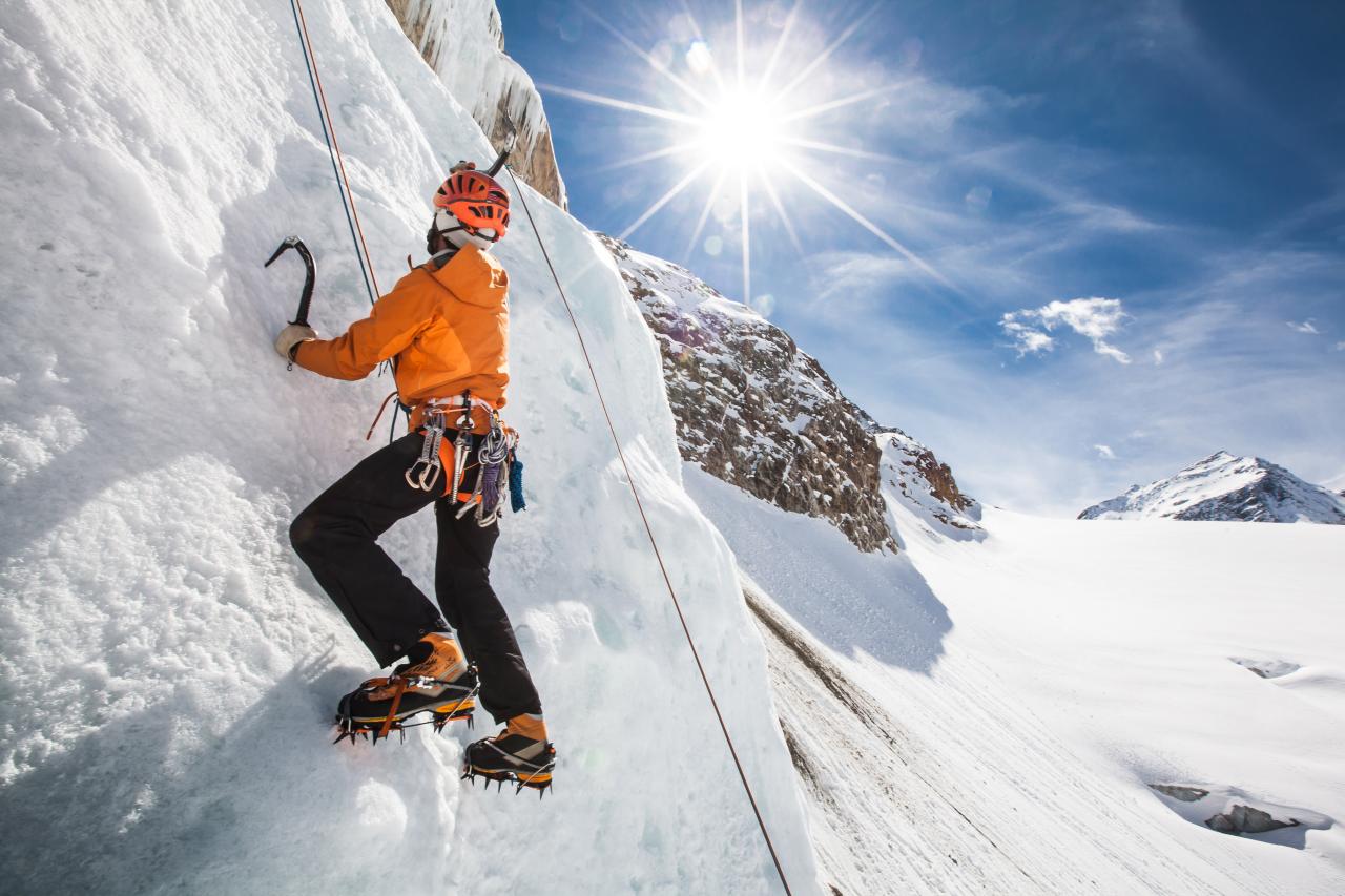 Eiskletterer im Pitztal Pitztaler Gletscher