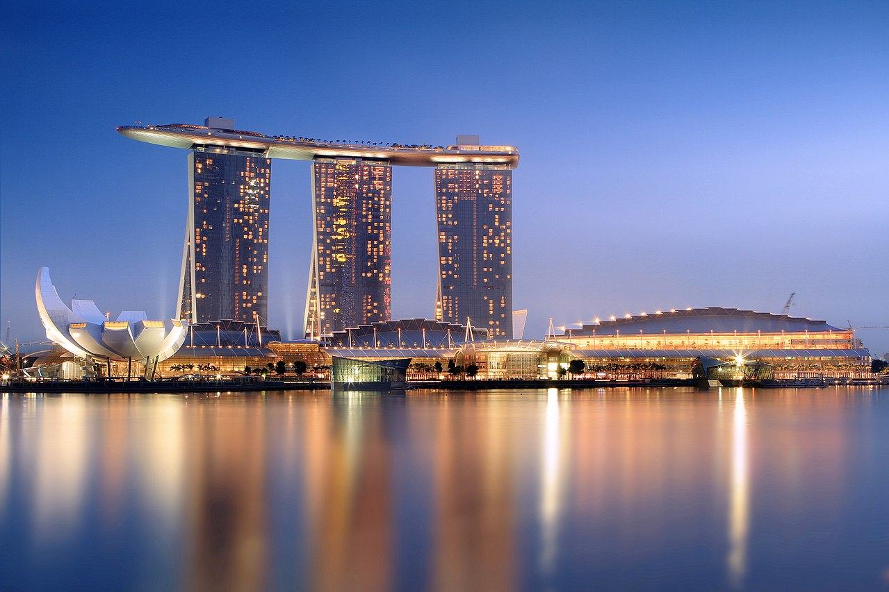 Marina Bay Sands Abenddämmerung