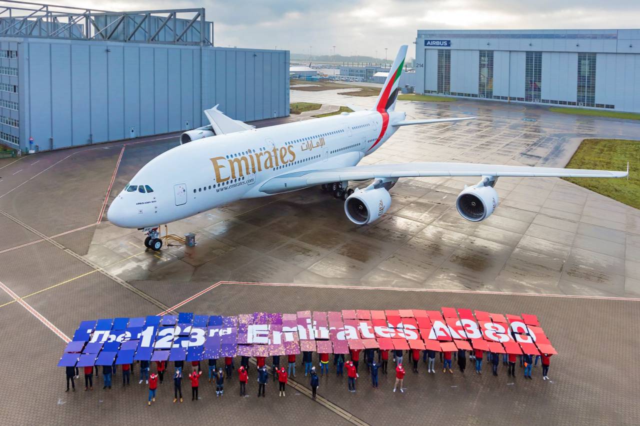 Übergabe letzter Emirates Airbus A380
