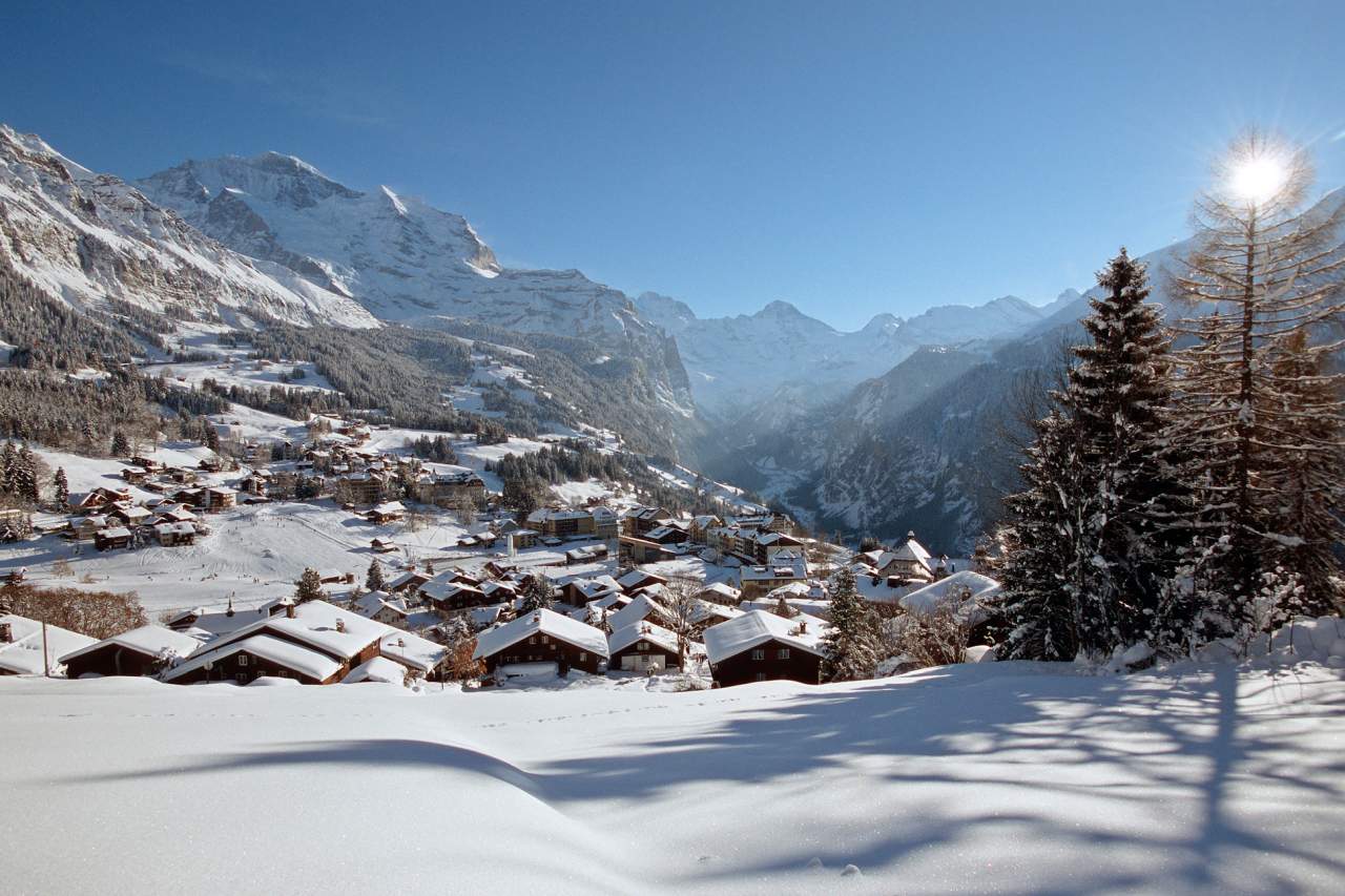 Wengen Winter autofrei