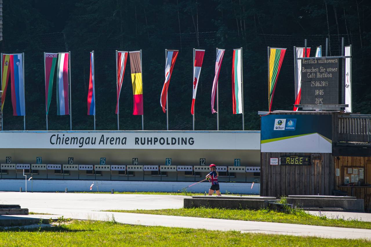 Schießstand Chiemgau Arena Ruhpolding im Sommer