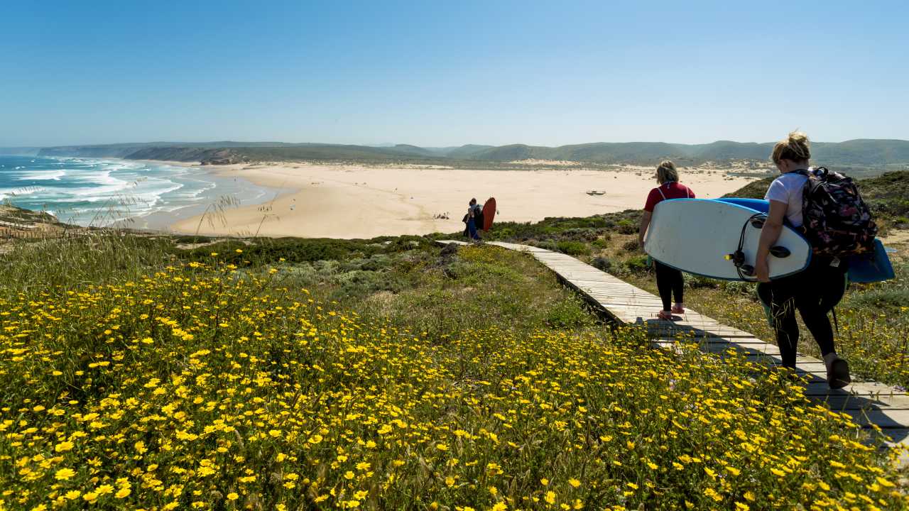 Algarve Surfer im Sommer