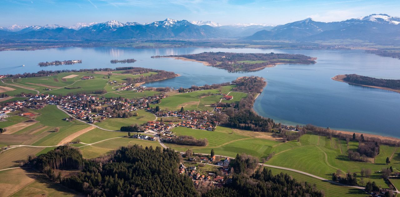 Chiemsee-Inseln aus der Luft