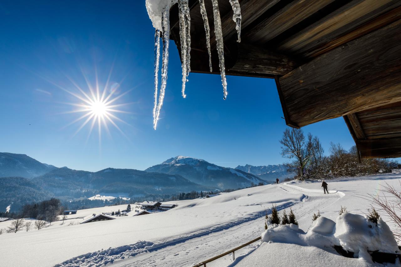 Fernsicht Winterwanderweg Hemmersuppenalm