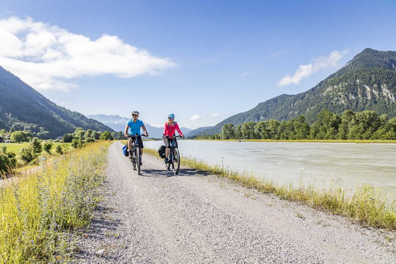 Fahrradfahrer auf dem Innradweg