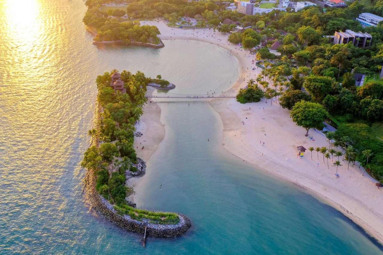 Strand auf Sentosa Island Singapur