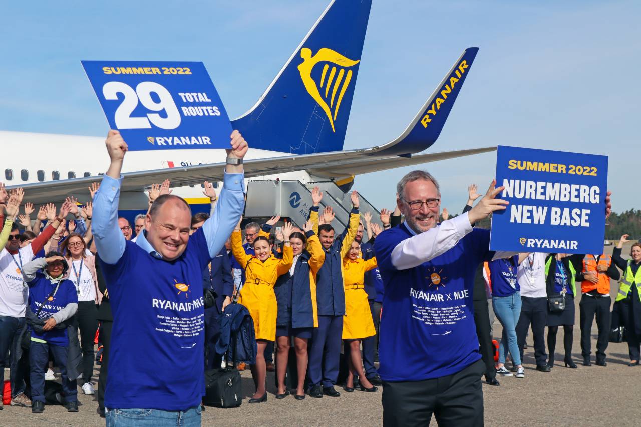 Eröffnung Ryanair Basis Flughafen Nürnberg