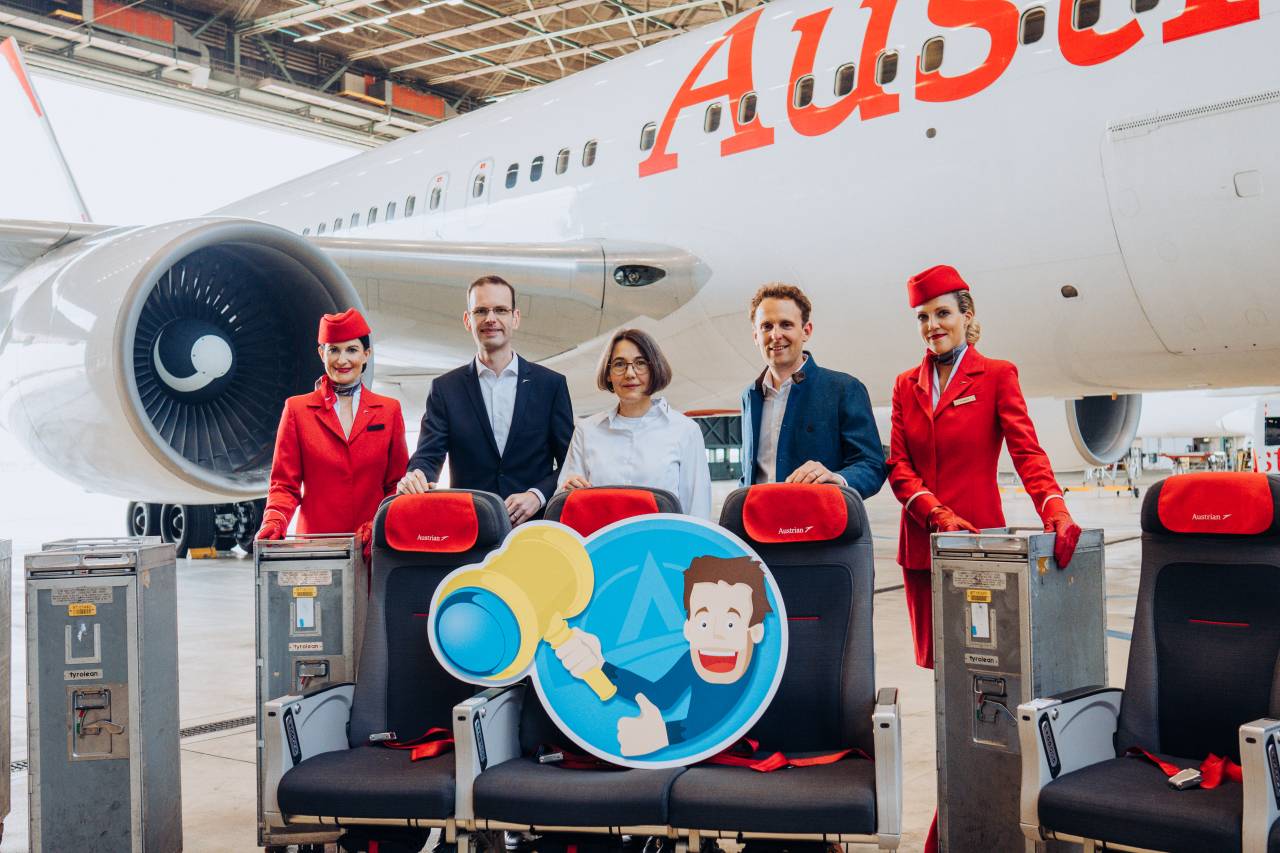 Flugsitze-Versteigerung Austrian Airlines