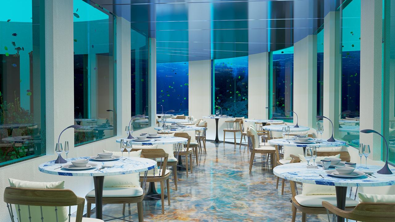 Unterwasser-Restaurant im Oblu Select Lobigili