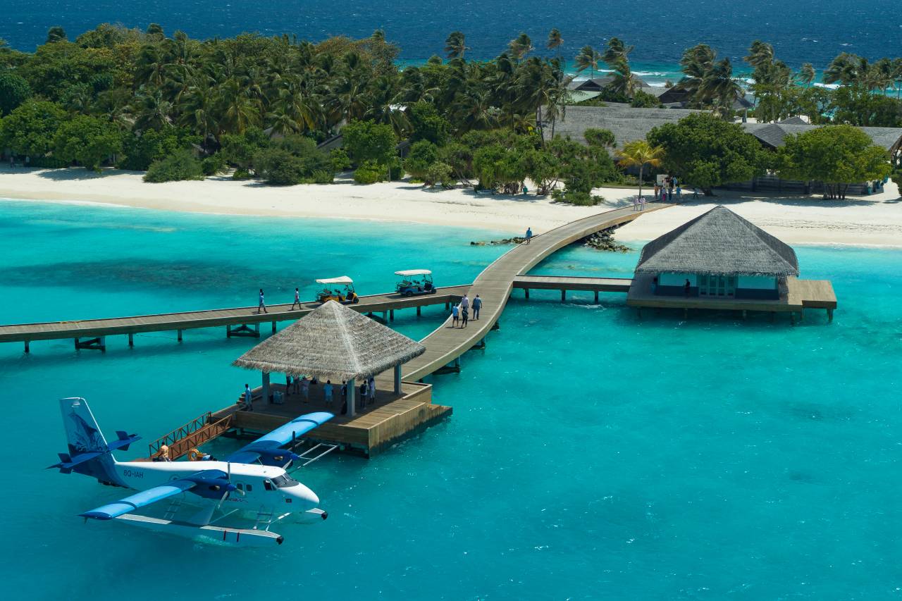 Wasserflugzeug am Cora Cora Maldives