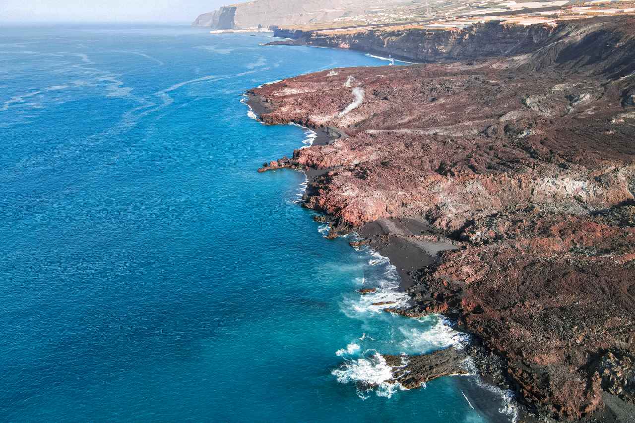 Lavaströme Cumbre Vieja Küste La Palma