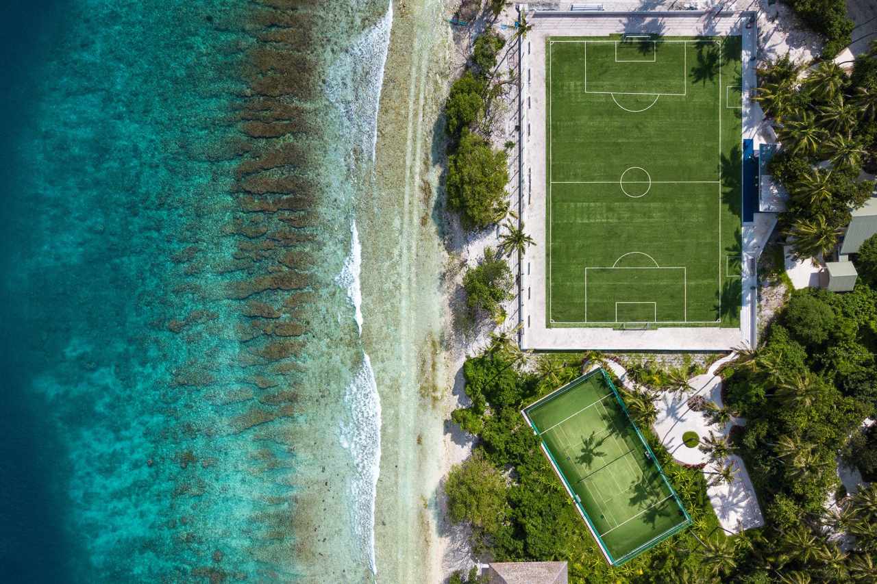 Kandima Maldives Fußballplatz