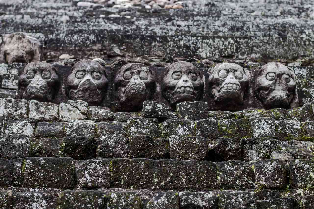 Schädel Monumente Copán