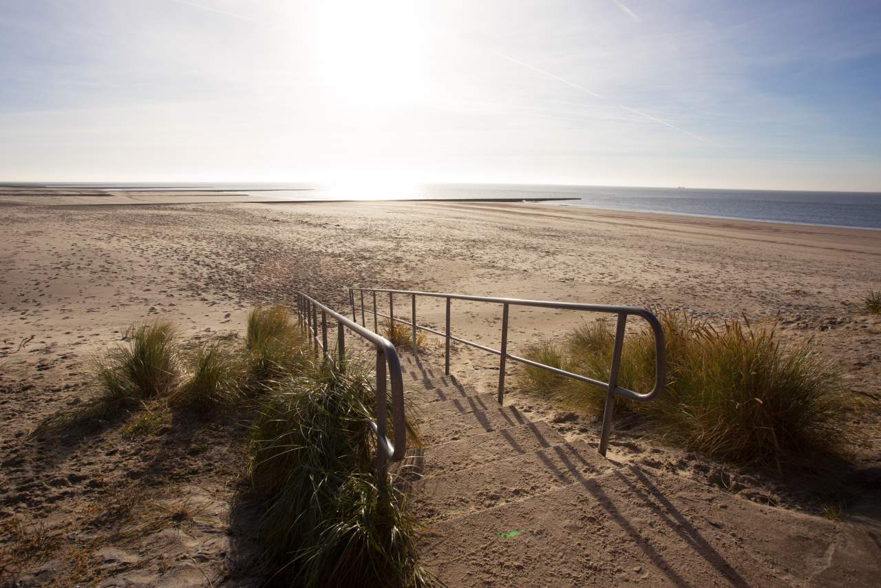 Malerische Strandlandschaft auf Borkum