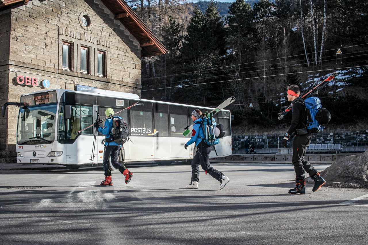 Wipptal Skitour mit öffentlichen Verkehrsmitteln