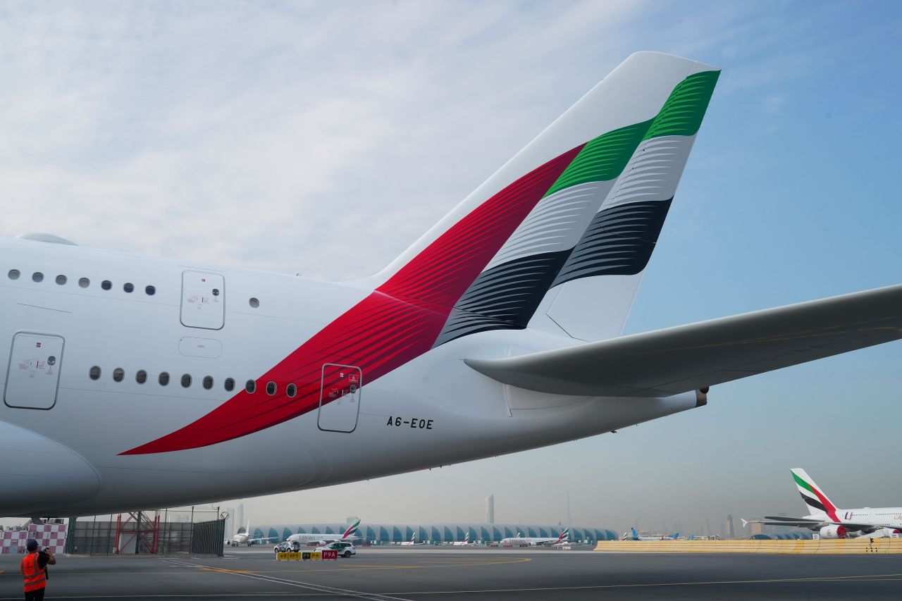 Emirates Lackierung Heckflosse 2023