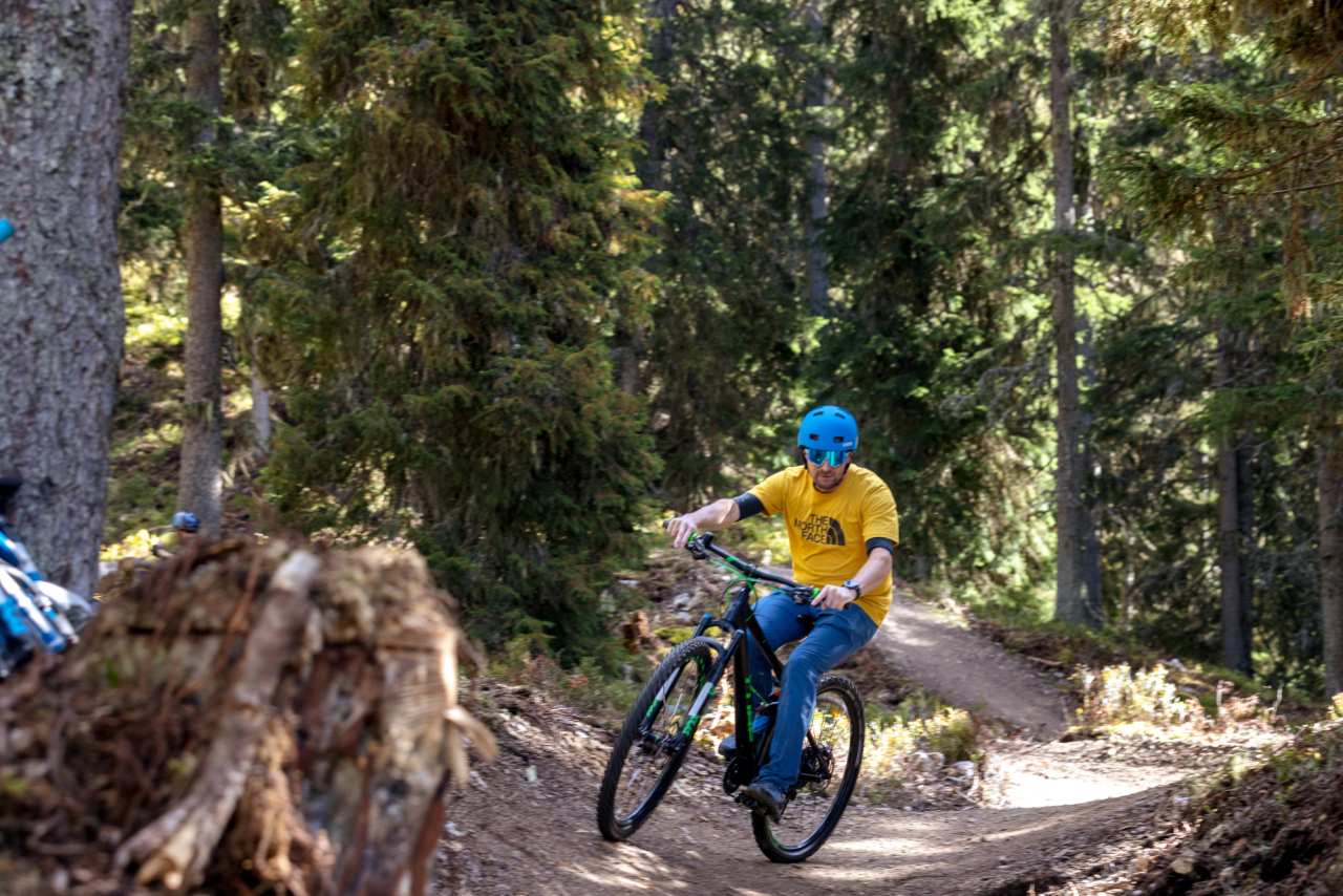 Fokus Mountainbiker im Sommer naturverträglicher Bergsport