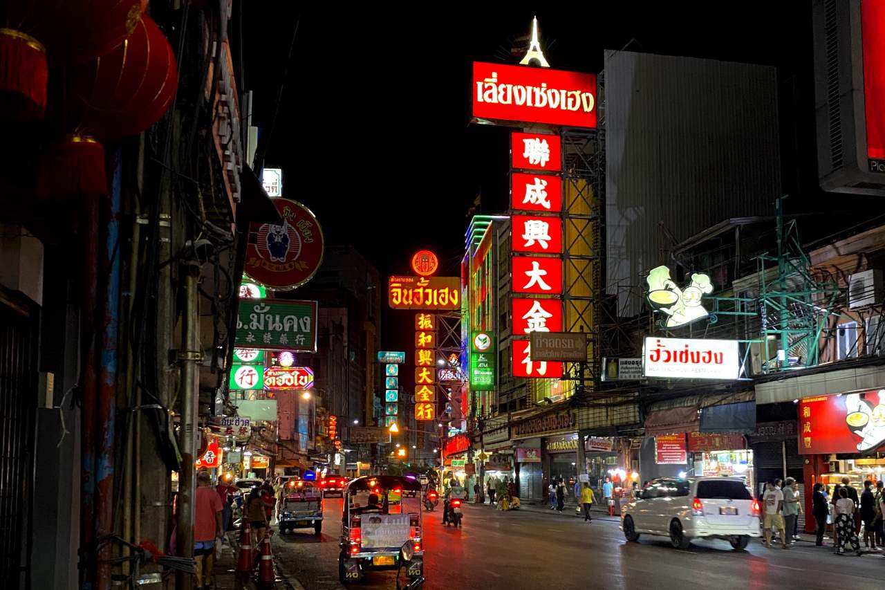 Bangkok Chinatown Lichtermeer bei Nacht