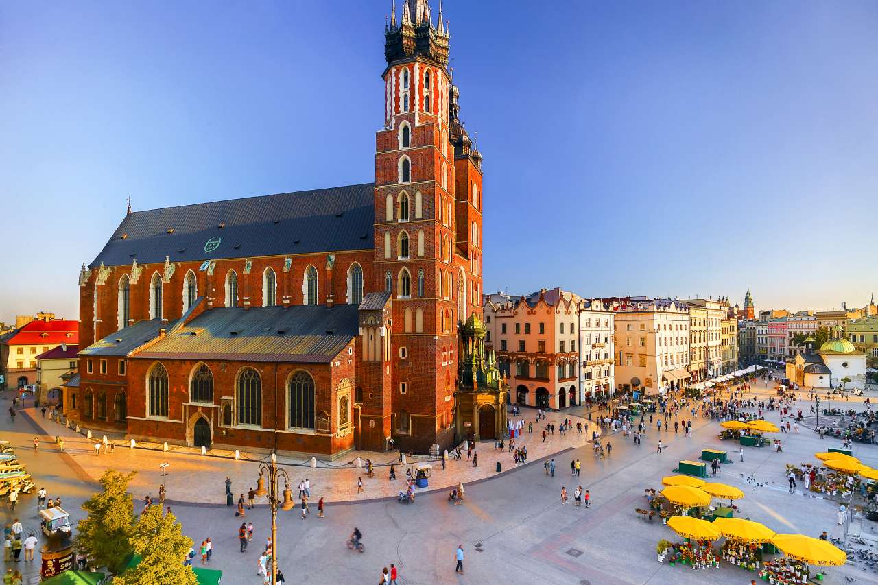 Krakaus größter Marktplatz mit der Marienkirche