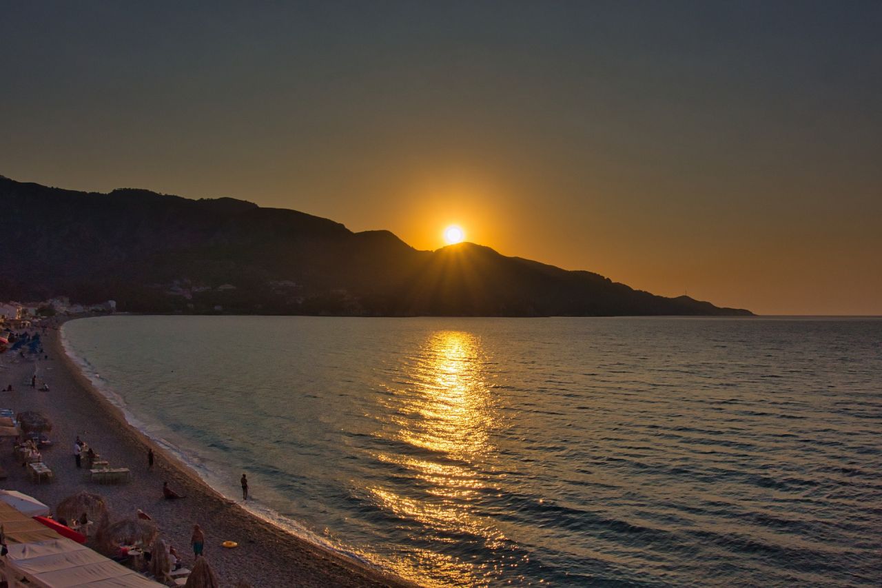 Sonnenuntergang vor Samos