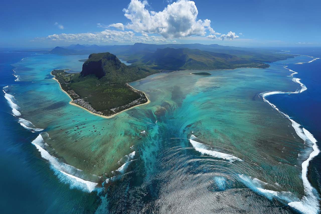 Unterwasser-Wasserfall Mauritius