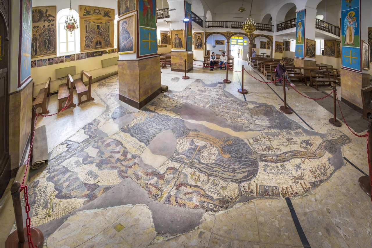 Mosaik-Landkarte in der Georgs-Kirche in Madaba