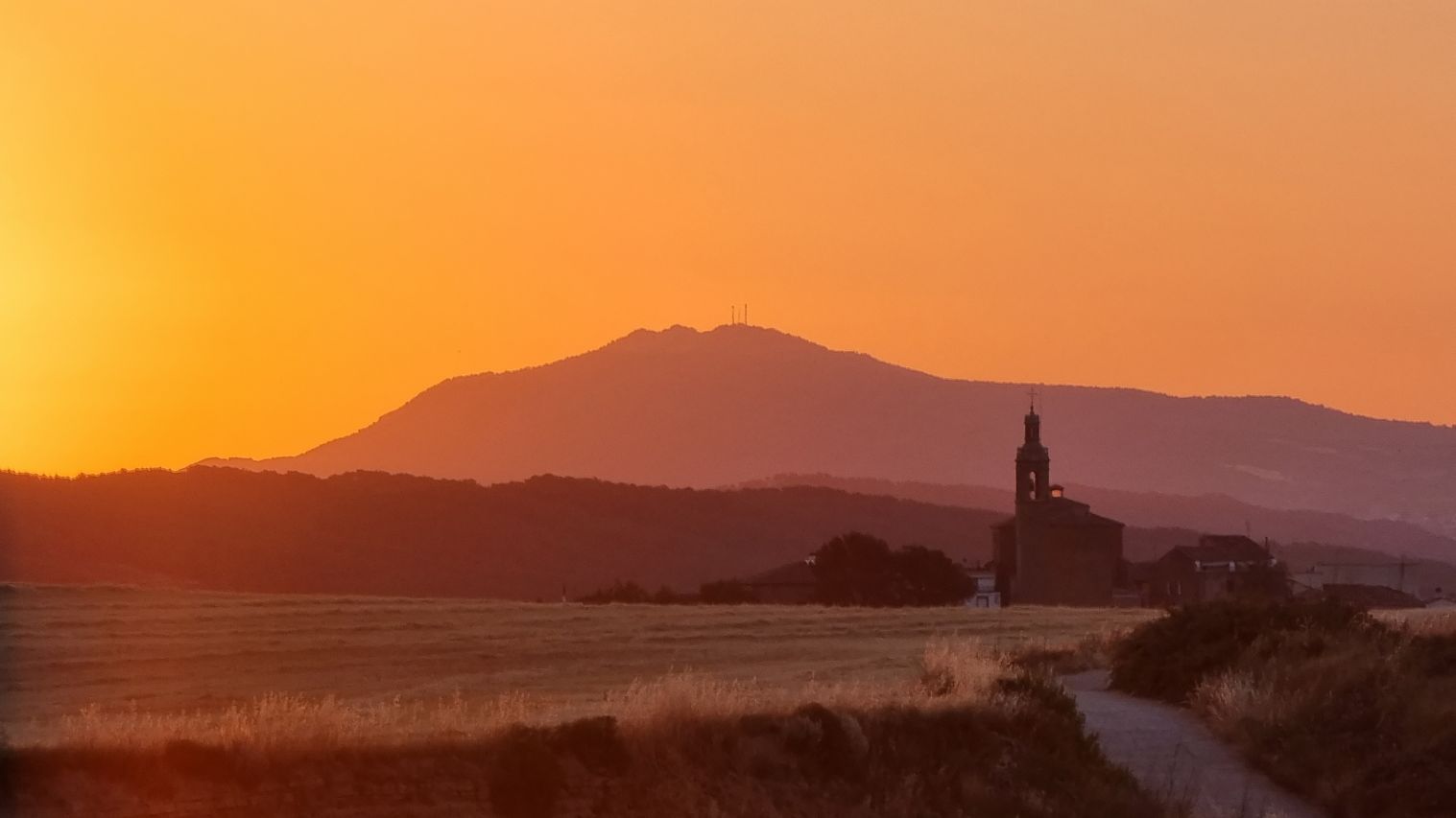 Jakobsweg Navarra Sonnenuntergang