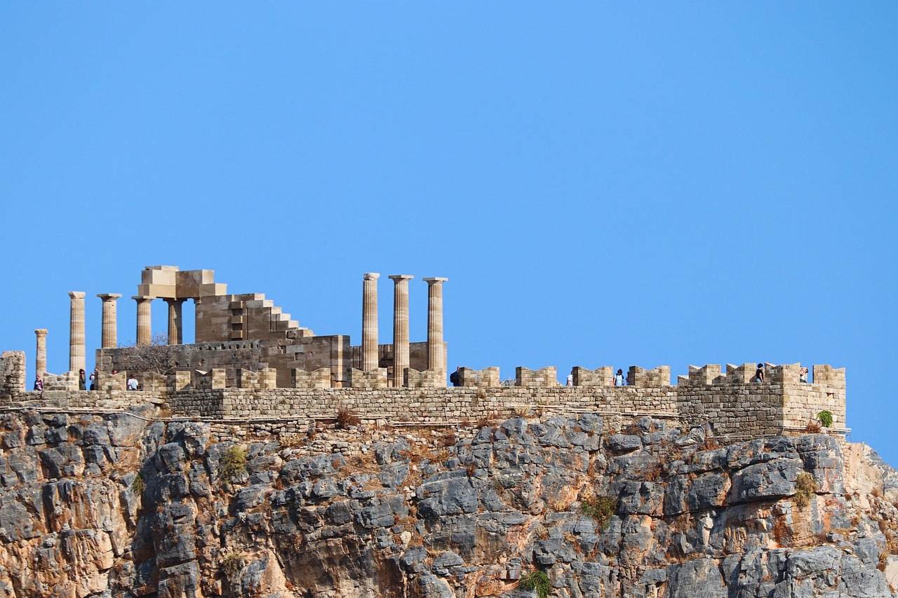 Akropolis von Lindos Felsen