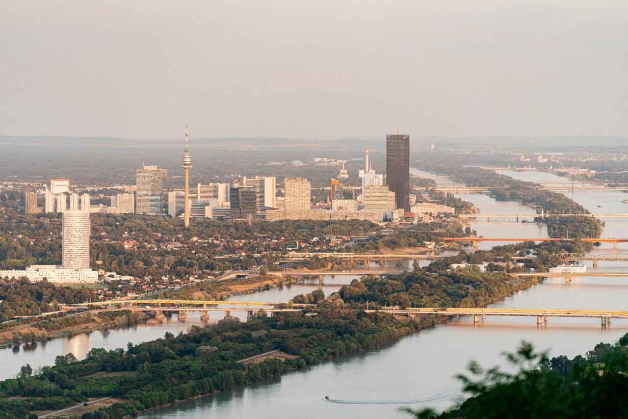 Wien mit Donau und Donauinsel